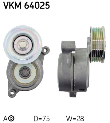 diržo įtempiklis, V formos rumbuotas diržas - VKM 64025 SKF